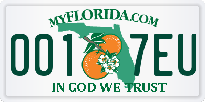 FL license plate 0017EU