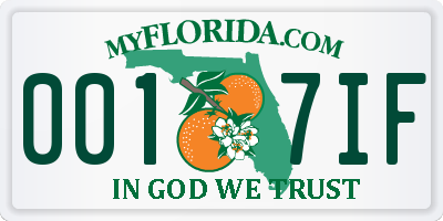 FL license plate 0017IF