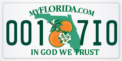 FL license plate 0017IO