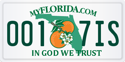FL license plate 0017IS