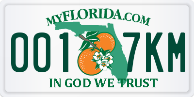 FL license plate 0017KM