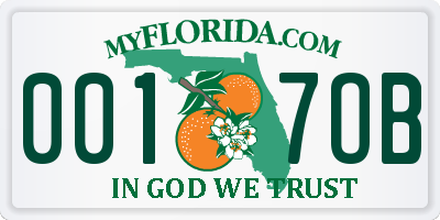 FL license plate 0017OB
