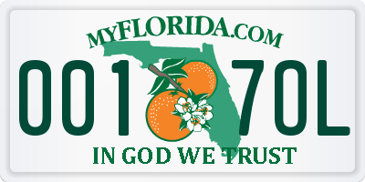 FL license plate 0017OL