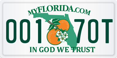FL license plate 0017OT