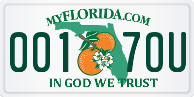 FL license plate 0017OU
