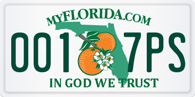 FL license plate 0017PS