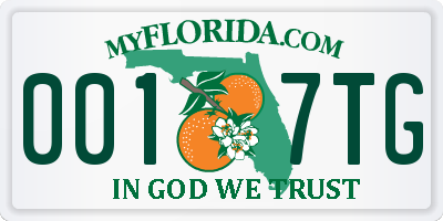 FL license plate 0017TG
