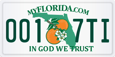 FL license plate 0017TI