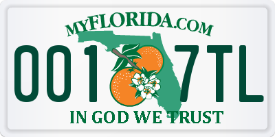 FL license plate 0017TL