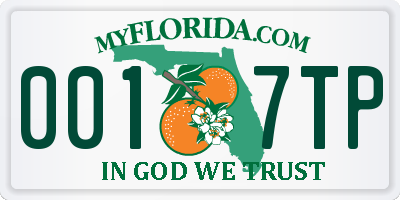 FL license plate 0017TP