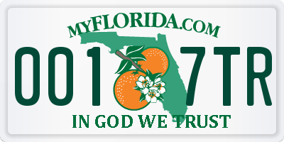 FL license plate 0017TR