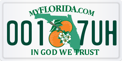 FL license plate 0017UH