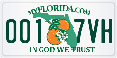 FL license plate 0017VH