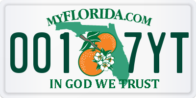 FL license plate 0017YT
