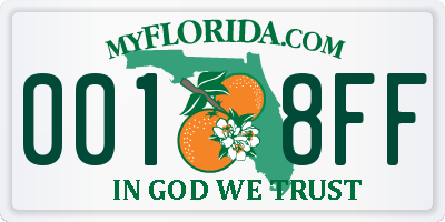 FL license plate 0018FF