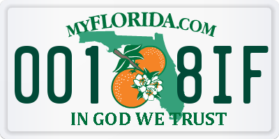 FL license plate 0018IF