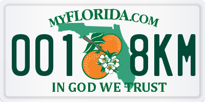 FL license plate 0018KM