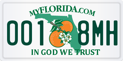 FL license plate 0018MH