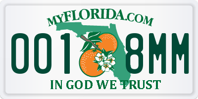 FL license plate 0018MM