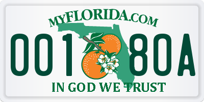 FL license plate 0018OA