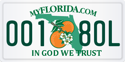 FL license plate 0018OL