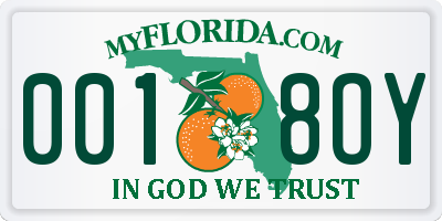 FL license plate 0018OY