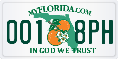 FL license plate 0018PH