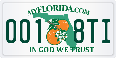 FL license plate 0018TI