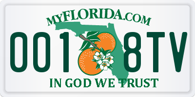 FL license plate 0018TV