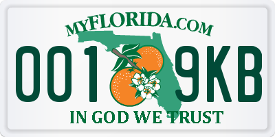 FL license plate 0019KB