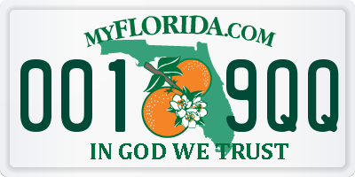 FL license plate 0019QQ