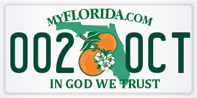 FL license plate 0020CT
