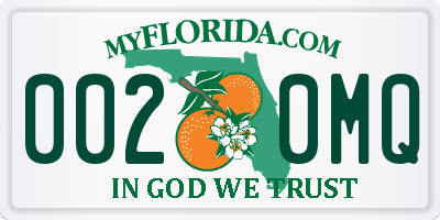 FL license plate 0020MQ