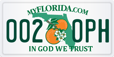 FL license plate 0020PH