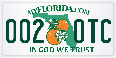 FL license plate 0020TC