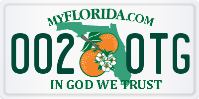FL license plate 0020TG