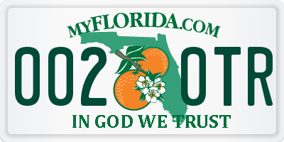 FL license plate 0020TR