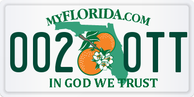 FL license plate 0020TT