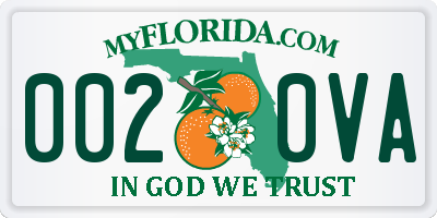 FL license plate 0020VA