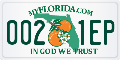 FL license plate 0021EP
