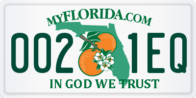FL license plate 0021EQ