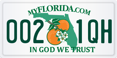 FL license plate 0021QH