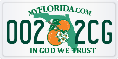 FL license plate 0022CG
