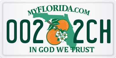 FL license plate 0022CH