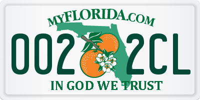 FL license plate 0022CL
