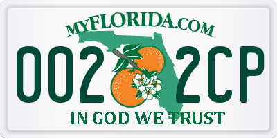 FL license plate 0022CP