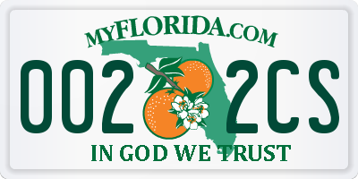 FL license plate 0022CS