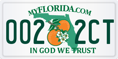 FL license plate 0022CT