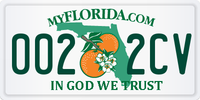 FL license plate 0022CV