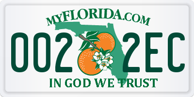 FL license plate 0022EC